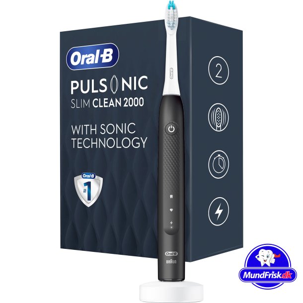 Oral-B Pulsonic Slim Clean 2000 eltandborste Svart