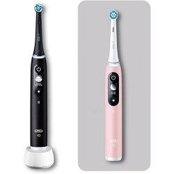 Oral-B iO Series 6 DUO Pink/Black El-tandbrster Ekstra Brstehoved