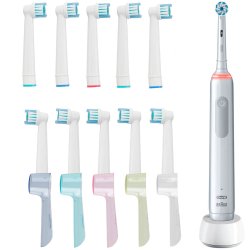 Oral-B Pro 3 3000 Eltandbrste + 10 stk. Brstehoveder + 5 stk. Beskyttelseshtter