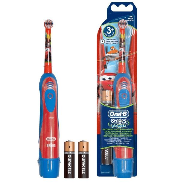 Oral-B Elektrisk tandborste fr barn Disney Cars Batteri