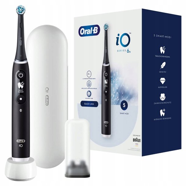 Oral-B iO Series 6 Black El-tandbrste + Etui