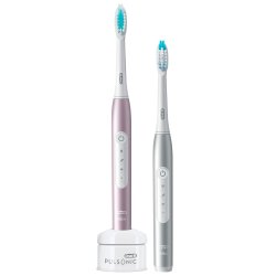 Oral-B El-tandbrster Pulsonic DUO SlimLuxe 4900 Platinum + Rosegold