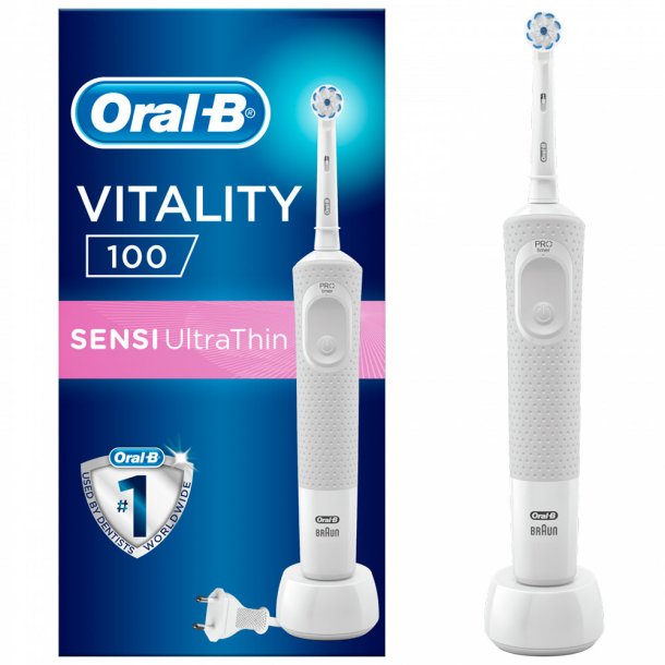 Oral-B Sensi Ultrathin elektrisk tannb�rste WHITE Vitality D100