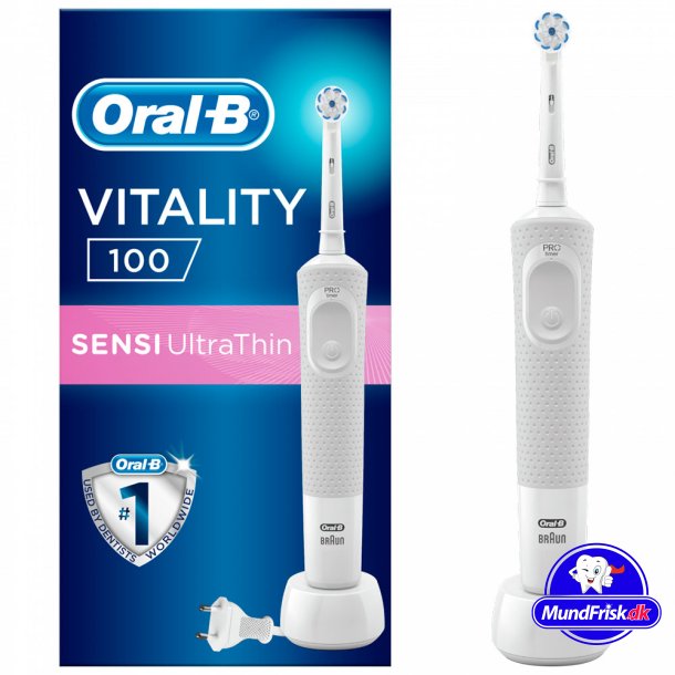 Sensi Ultrathin El-tandbørste Vitality D100 - Oral-B Sensi UltraThin El-Tandbørste - MundFrisk.dk