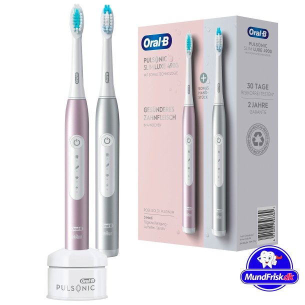 Oral-B Elektrische Zahnbrsten Pulsonic DUO SlimLuxe 4900 Platinum + Rosegold