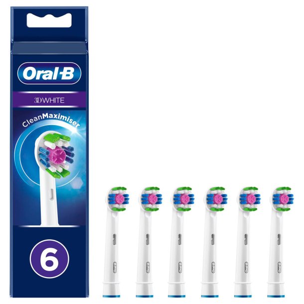 Oral-B 3D White Brstehoveder CleanMaximiser 6 stk.