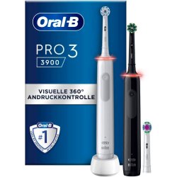 Oral B Pro 3 3900 Svart/Vit Duo Elektriska tandborstar 2 st.