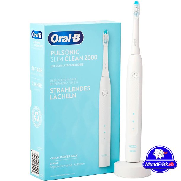 Oral-B Pulsonic 2000 Elektrisk tannbrste Slim Clean White