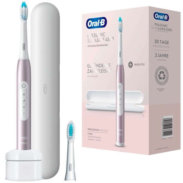 Oral-B Pulsonic El-tandbrste + Etui Rosegold 4500