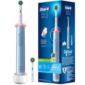 Oral-B Pro 3 3000 Bl Elektrisk tandborste Extra borsthuvud