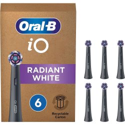 Oral-B iO 6 st. SVART Borsthuvud Radiant White