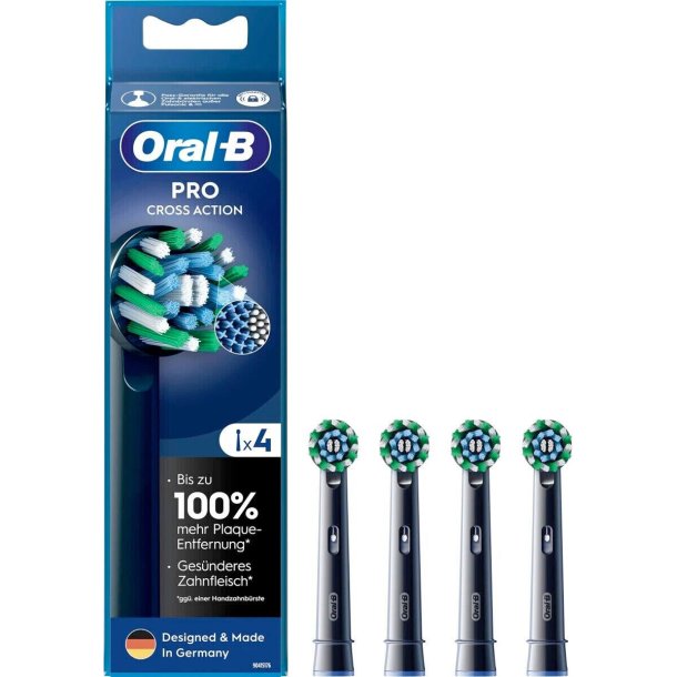 Oral-B Black PRO CrossAction Brstehoder 4 stk.
