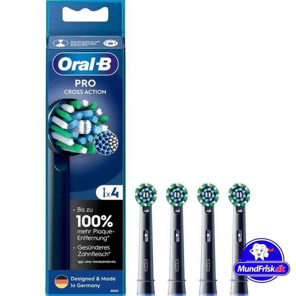 Oral-B Black PRO CrossAction Brstehoveder 4 stk.