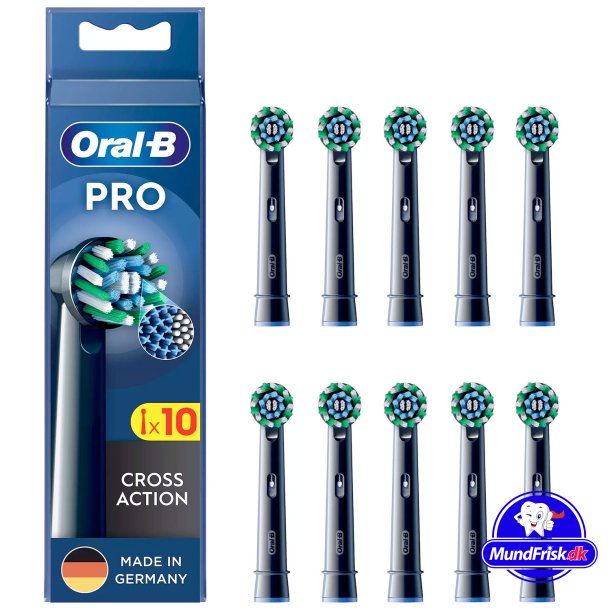 Oral-B Black PRO CrossAction Brstehoveder 10 stk.