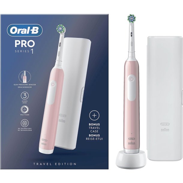 Oral-B Pink Pro Series 1 Brosse � dents �lectrique + �tui de voyage