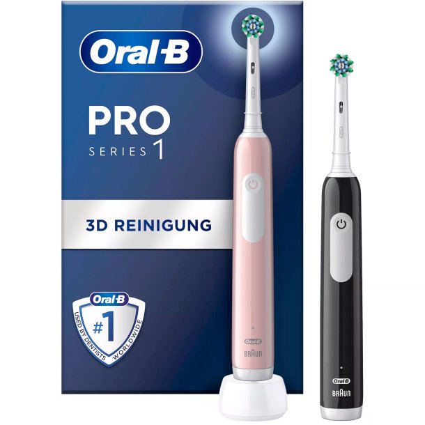 Oral-B Pro Series 1 DUO Elektriska tandborstar Svart + Rosa