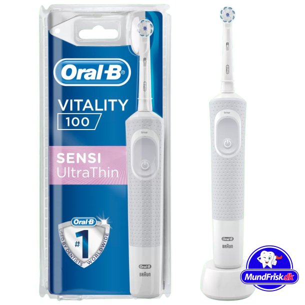 Oral-B Sensitive Clean Elektrische Zahnb&uuml;rste Vitality d100 White