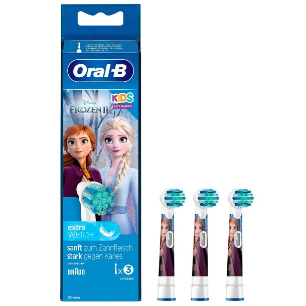 Frosne Oral-B Disney brstehoder for barn 3 stk.