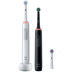 Oral B Pro 3 3900 Svart/Vit Duo Elektriska tandborstar 2 st.