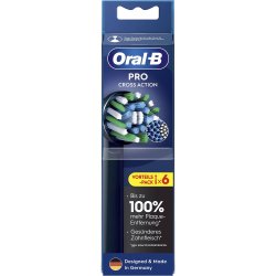 Oral-B Black PRO CrossAction Borsthuvuden 6 st.