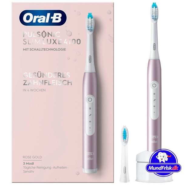 Oral-B Pulsonic 4100 Elektrische Zahnb&uuml;rste Rosegold Extra B&uuml;rstenkopf