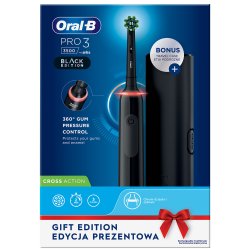Oral-B Elektrisk tandborste + Fodral BLACK Pro 3 3500 CrossAction