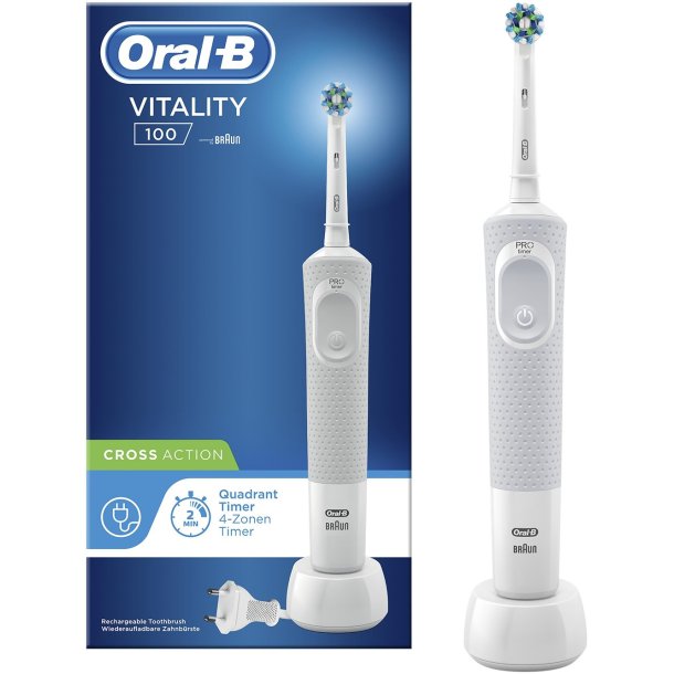 Oral-B CrossAction eltandborste WHITE Vitality d100