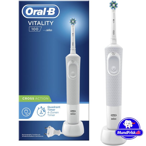 Oral-B CrossAction eltandborste WHITE Vitality d100