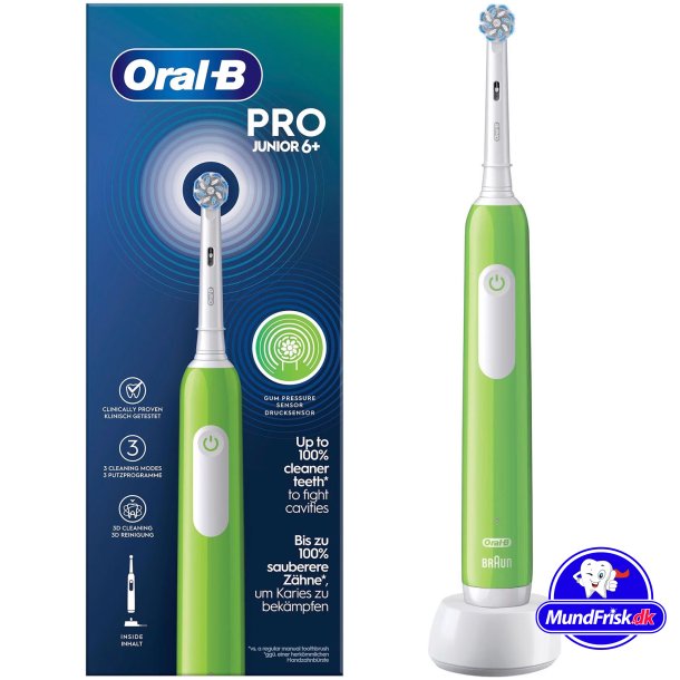 Oral-B PRO Junior Elektrische Zahnb&uuml;rste f&uuml;r Kinder ab 6 Jahren/+ Green
