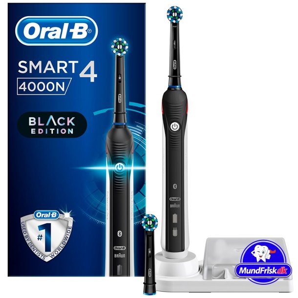 Oral-B Smart 4 4000 El-tandbrste BLACK Ekstra Brstehoved