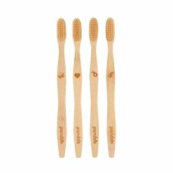 4 pcs Brosses � dents en bambou Pandoo
