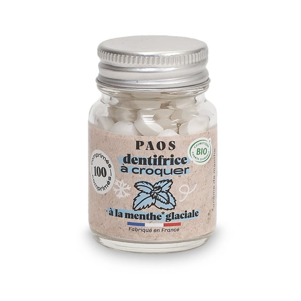 Eco Tandkrm Tabletter PAOS Ice Mint Glas 100 st.