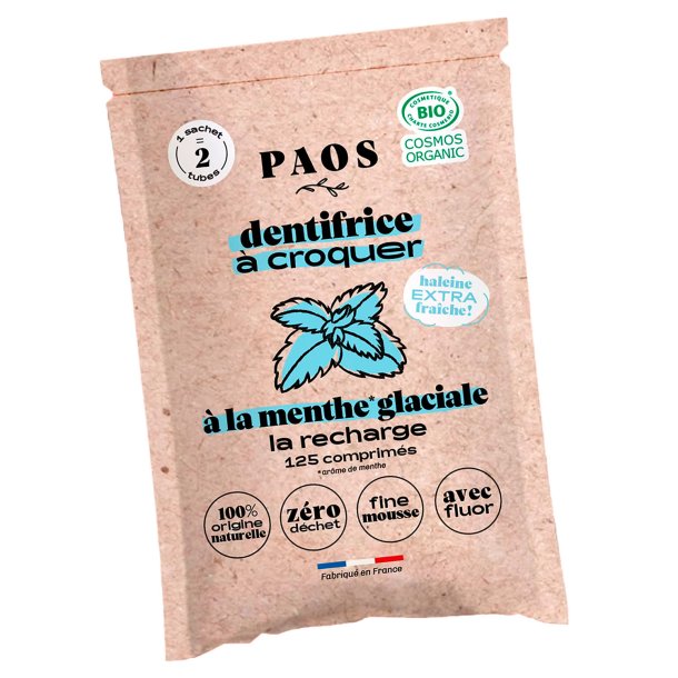 Eco Tandkrmstabletter PAOS Ice Mint Ps. 125 st.