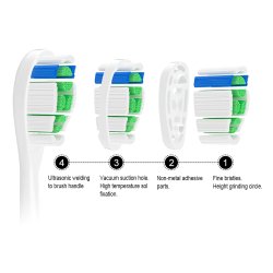 Safe Clean brstehoder uten metall Philips Sonicare-kompatibel 4 stk.