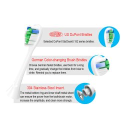 Safe Clean brstehoder uten metall Philips Sonicare-kompatibel 4 stk.