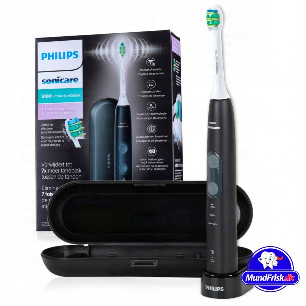Philips Sonicare BLACK 5100 ProtectiveClean elektrisk tannbrste + reiseveske