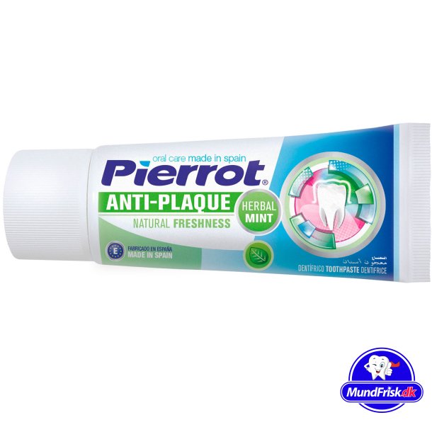Pflanzliche Zahnpasta Pierrot AntiPlaque in Reisegr&ouml;&ETH;&macr;e.