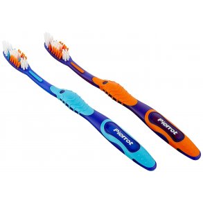 2 stk. Pierrot Whitening Gold SOFT Tannbrste Myk bust