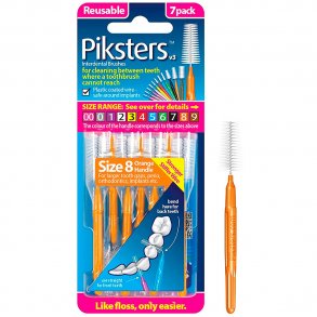 Piksters Gap borstar 2,8 mm. 7 stk. 1.0 mm. ISO 8 ORANGE