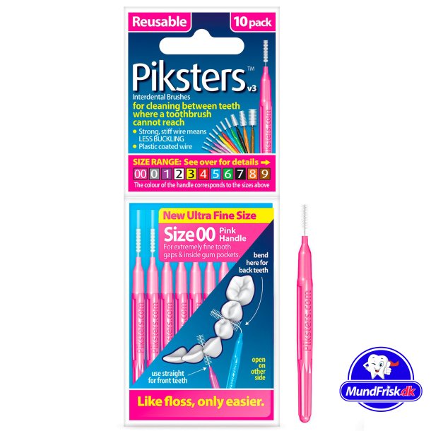 Piksters Mellemrumsbrster 10 stk. 0.35 mm. ISO 00