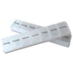 Nettbrettboks Gjennomsiktig liten 7-dagers pilleboks