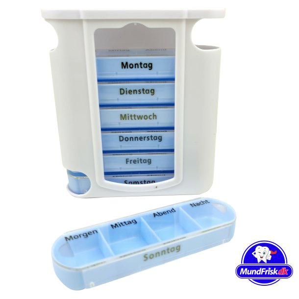 Pillenbox Wochendosierungsbox mit Tagen und Uhrzeiten