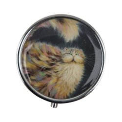 Pilleboks Kim Haskins Kattemotiv Rundt Metall 