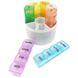 Pilleboks rund uke Pilleboks har plass til 7 pillebokser