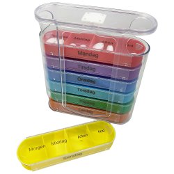 Pillendose Wochendosierung Pillendose Spender Farbige Schubladen