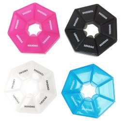 Pillbox 7-sidigt utrymme fr alla dagar i veckan