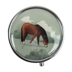 Pilleske Willow Farm Dyre-motiver Rund Metal 