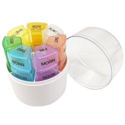 Pilleboks rund uke Pilleboks har plass til 7 pillebokser