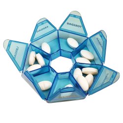 Pillbox 7-sidigt utrymme fr alla dagar i veckan