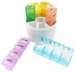 Pilleboks rund uke Pilleboks har plass til 7 pillebokser